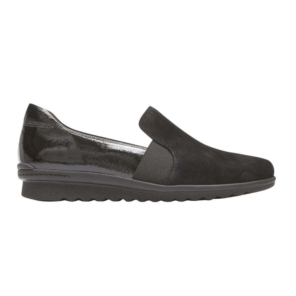 Sapato Vela Rockport Mulher Pretas - Truflex Chenole - 06738EANB